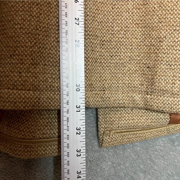 Vintage 70s Campus Tweed Wool USA Made Mid Length Heavy Insulated Overcoat 42 - Picture 13 of 14